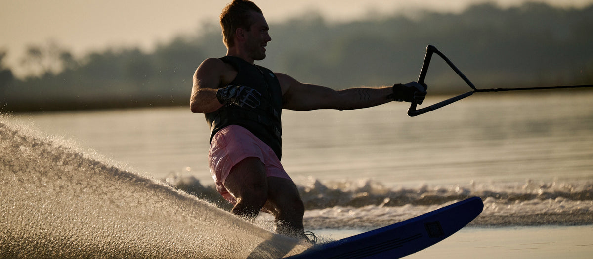 2027 Radar Senate Alloy Slalom Waterski - Carbon / Royal Flash