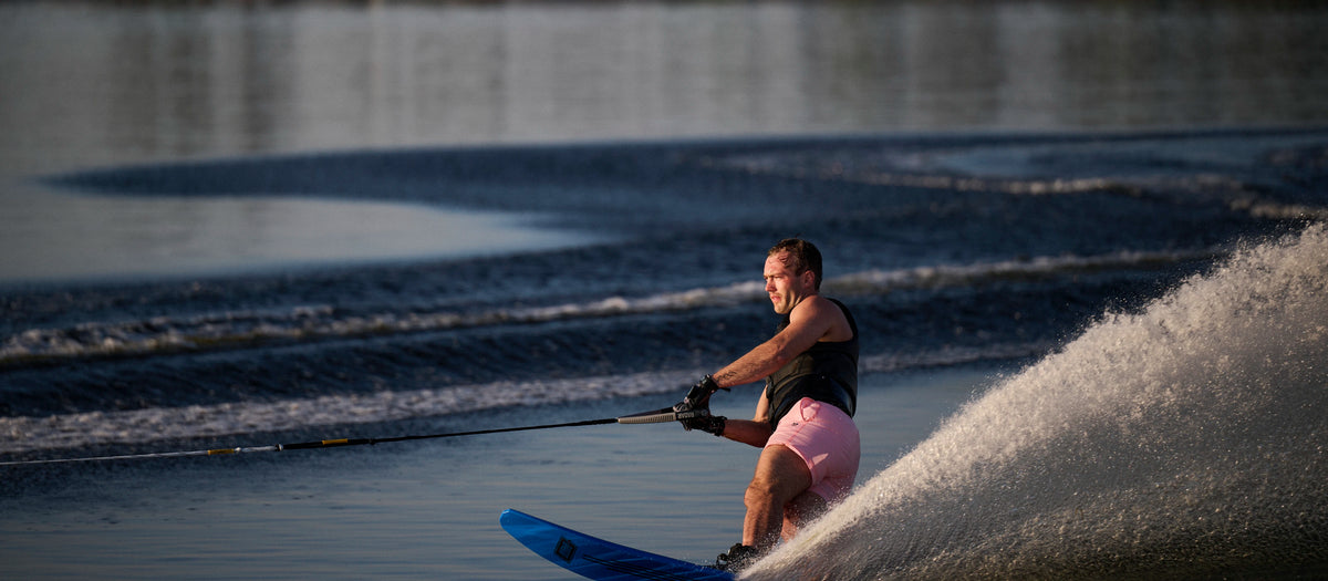 2027 Radar Senate Alloy Slalom Waterski - Carbon / Royal Flash