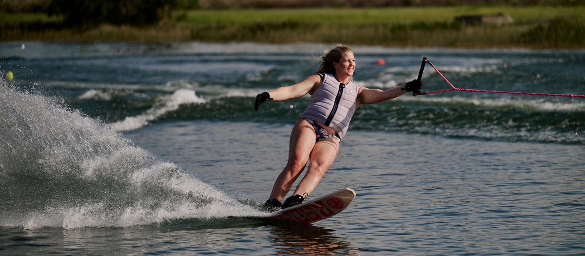 2027 Radar Women's Session Slalom Waterski - Cream / Teal