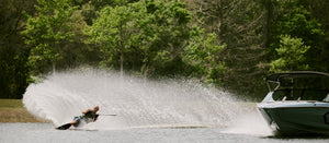 2027 Radar Senate Lithium Slalom Waterski - Carbon / Matte Oxblood Flash