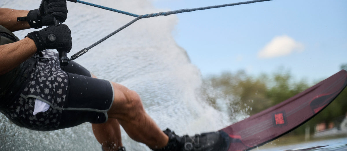 2027 Radar Senate Lithium Slalom Waterski - Carbon / Matte Oxblood Flash