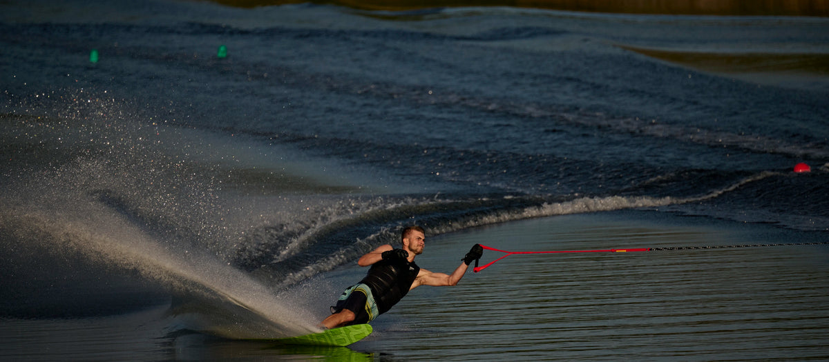 2027 Radar Vapor Lithium Slalom Waterski - Carbon / Black / Neon