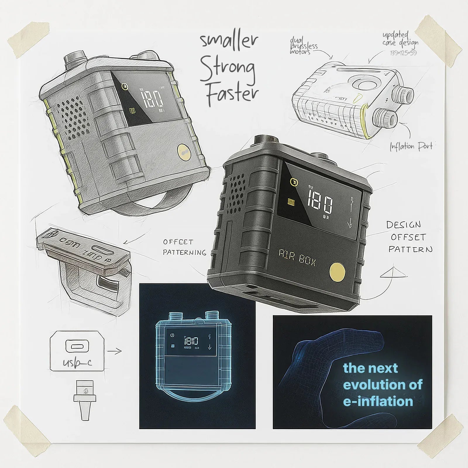 Ride Engine Air Box Mini Electric Pump Ride Engine