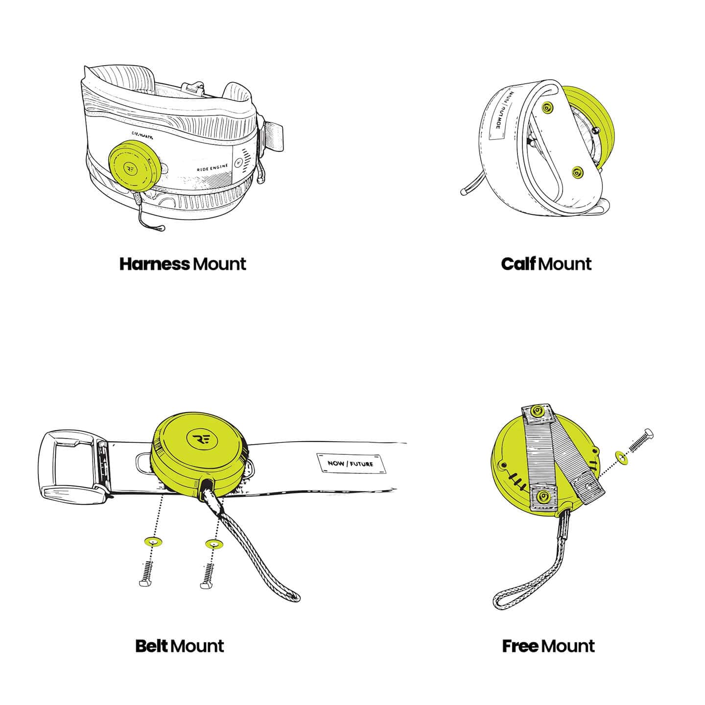 Ride Engine RE_Tractable Reel Leash System Ride Engine