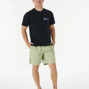 Rip Curl SURF REVIVAL DECAL TEE (BLACK) S2AS