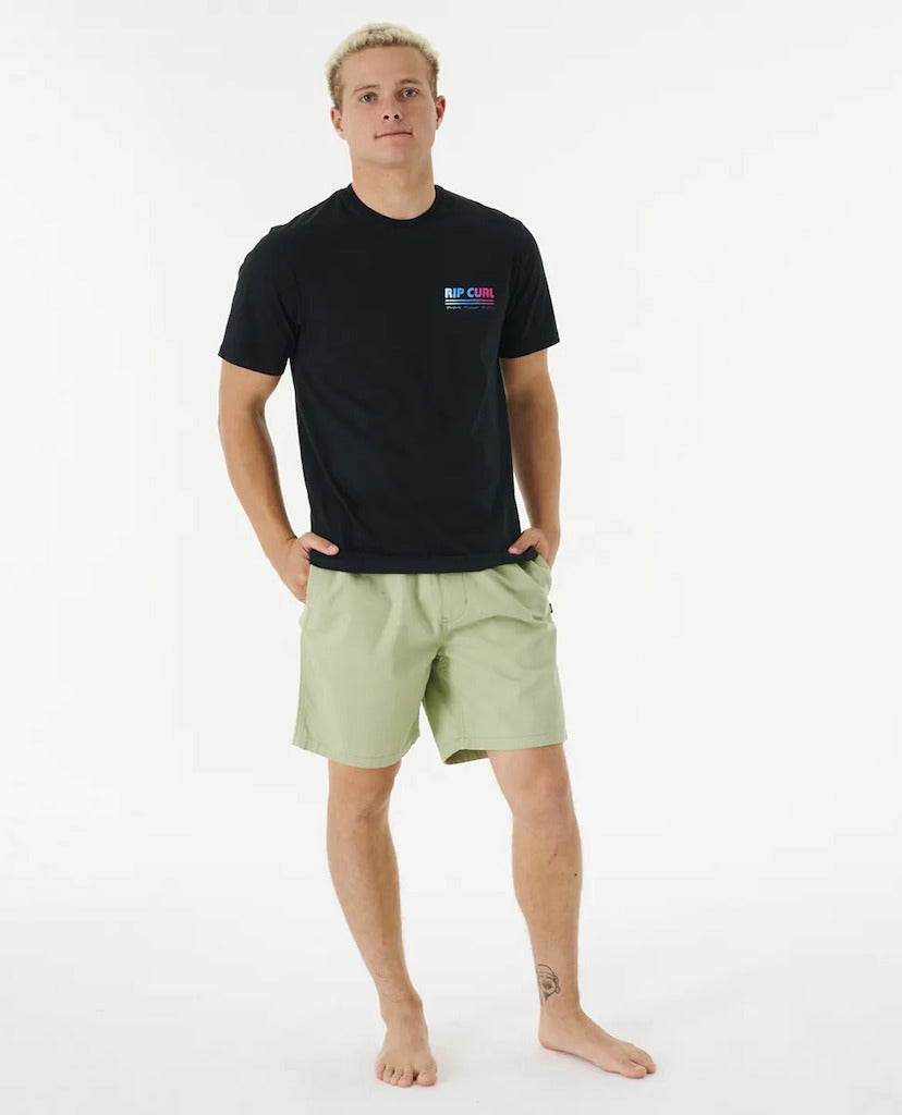 Rip Curl SURF REVIVAL DECAL TEE (BLACK) S2AS