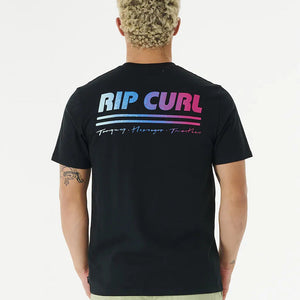 Rip Curl SURF REVIVAL DECAL TEE (BLACK) S2AS