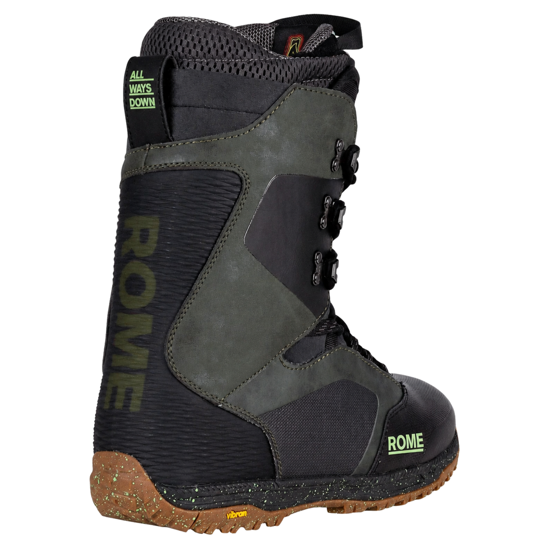 Rome Libertine Lace snowboard boot – rear view on white background
