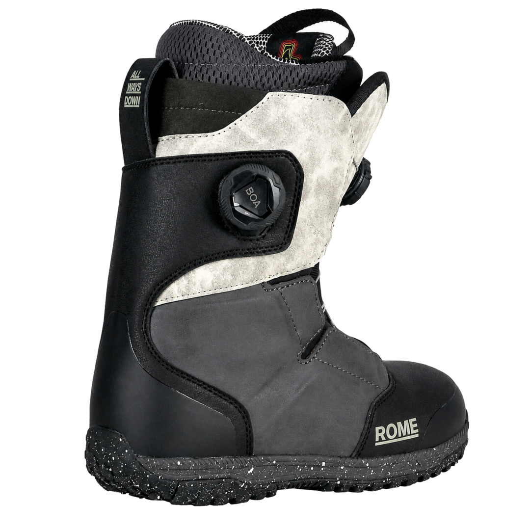 Rome Women's Bodega Pro BOA snowboard boot – rear view on white background