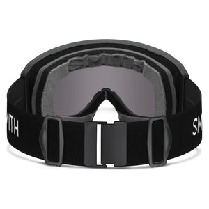 Smith Preview Snow Goggles – Black / Sun Black Gold Mirror – rear strap view