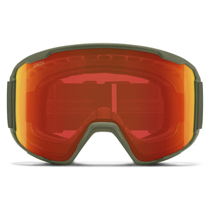 Smith Preview Snow Goggles – Fatigue Green / Everyday Red Mirror – front view