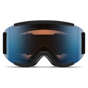 Smith Squad Snow Goggles – Black / Photochromic Blue Mirror – front view
