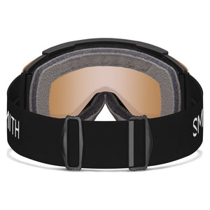 Smith Squad XL Snow Goggles – Black / Photochromic Blue Mirror – rear strap view