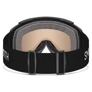 Smith Squad XL Snow Goggles – Black / Photochromic Gold Mirror – rear strap view