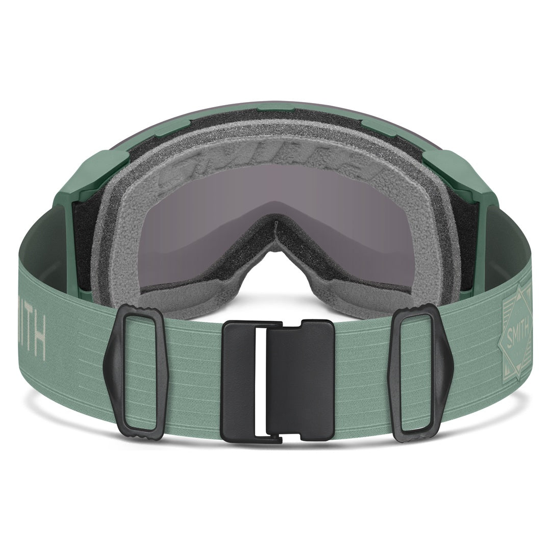 Smith 4D MAG Snow Goggles – Cactus / Sun Platinum Mirror – rear strap view