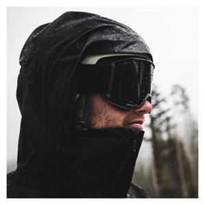 Smith Squad MAG Snow Goggles – Blackout / Sun Black – on-snow view