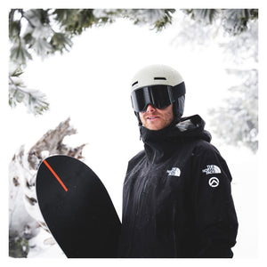 Smith Squad MAG Snow Goggles – Blackout / Sun Black – on-snow view