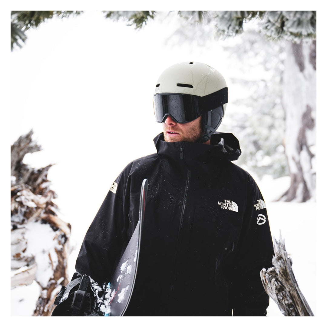 Smith Squad MAG Snow Goggles – Blackout / Sun Black – on-snow view