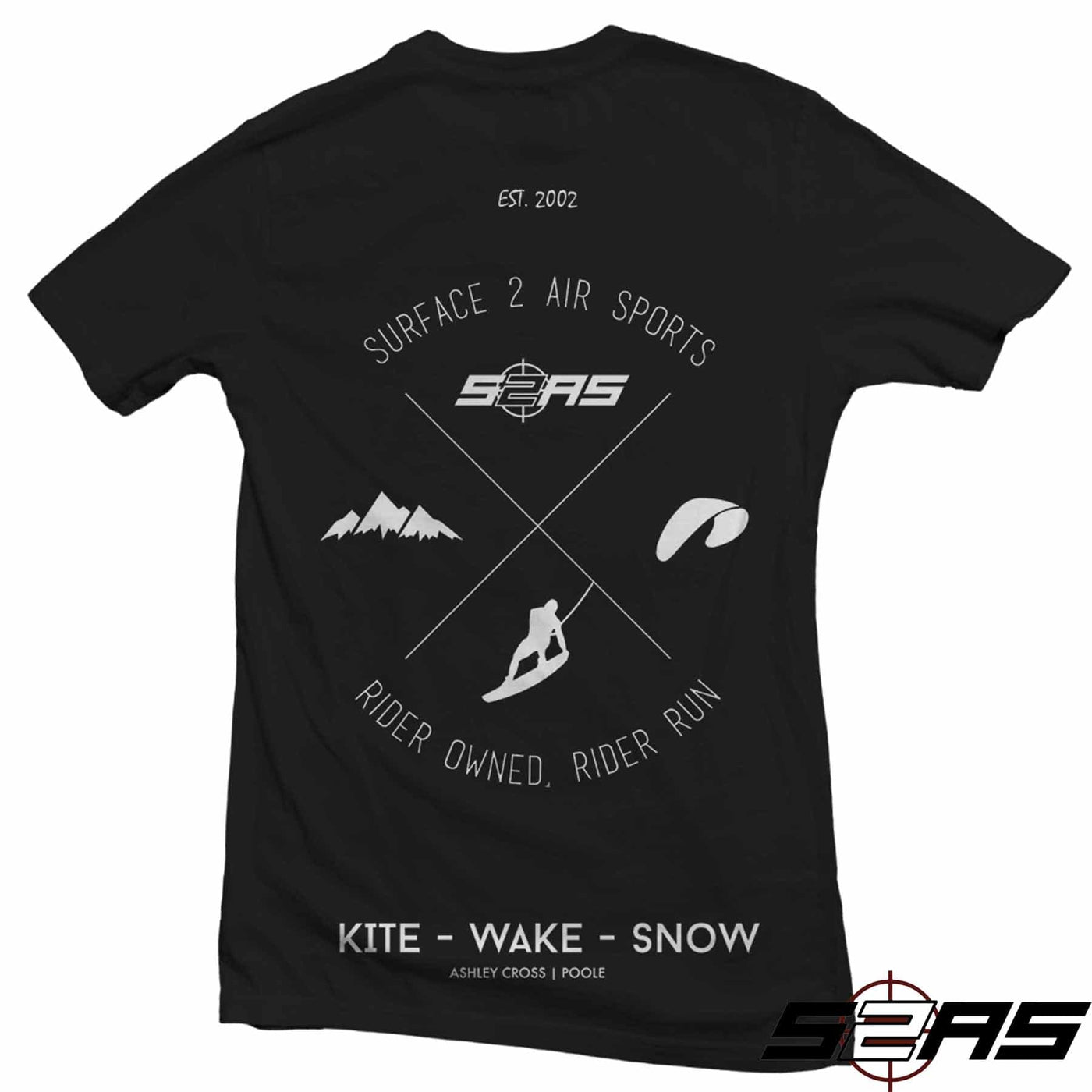 Surface2Air Sports 'S2AS' T-Shirt (Black) S2AS