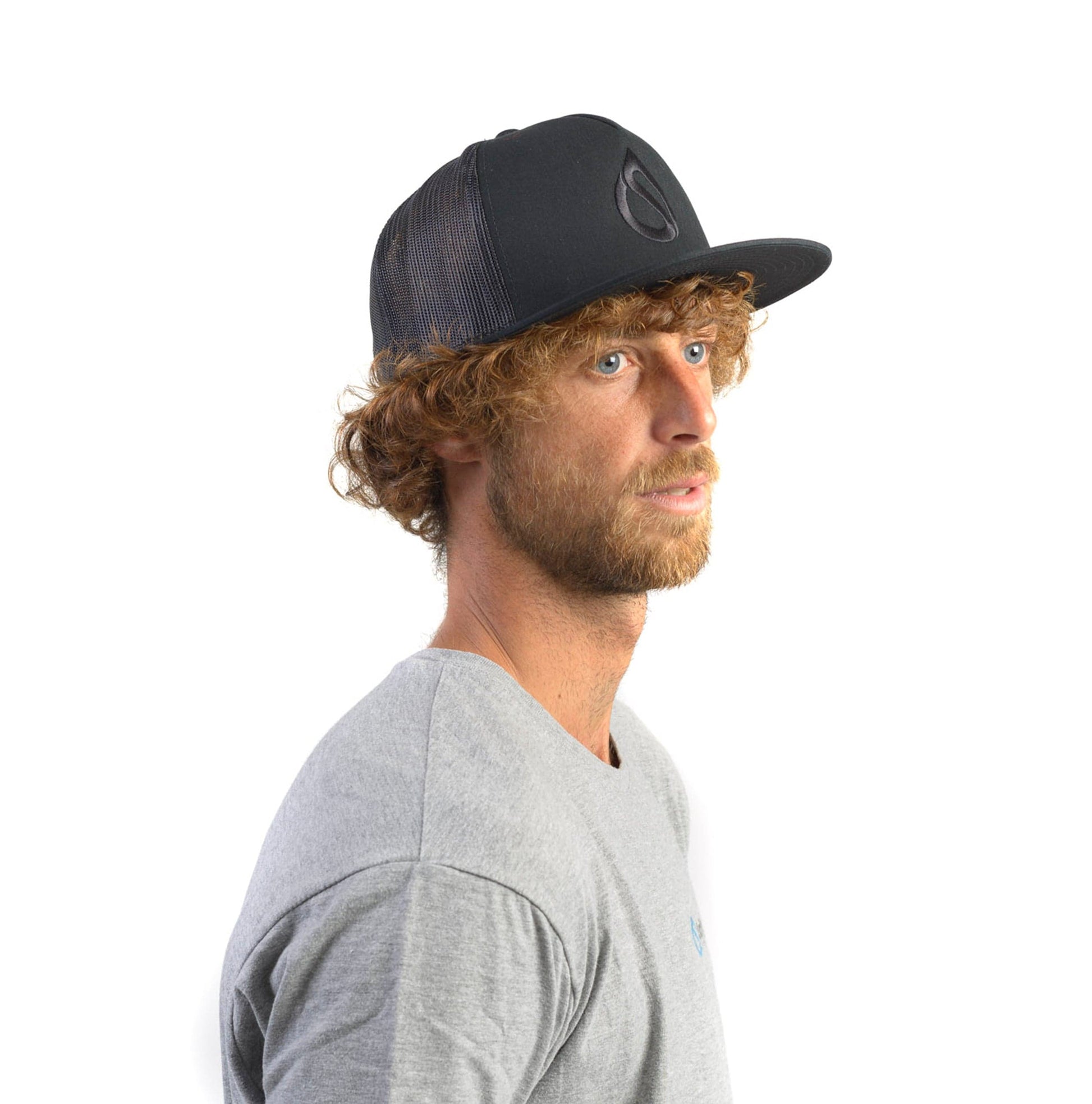 Surflogic Drop Flat Trucker Cap Black (2023) S2AS