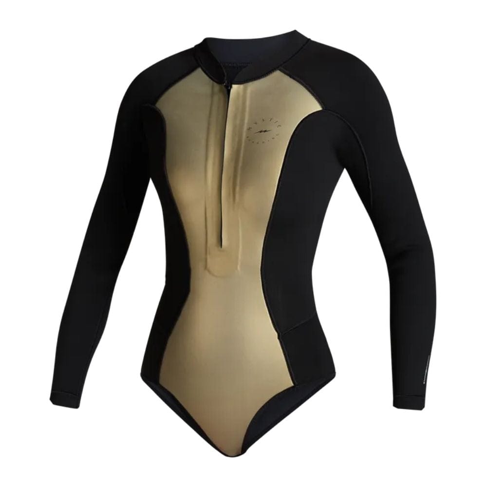 Mystic Sway Women's Longarm Super Shorty 2/2mm Fzip 'Black Serie' Black/Gold S2AS
