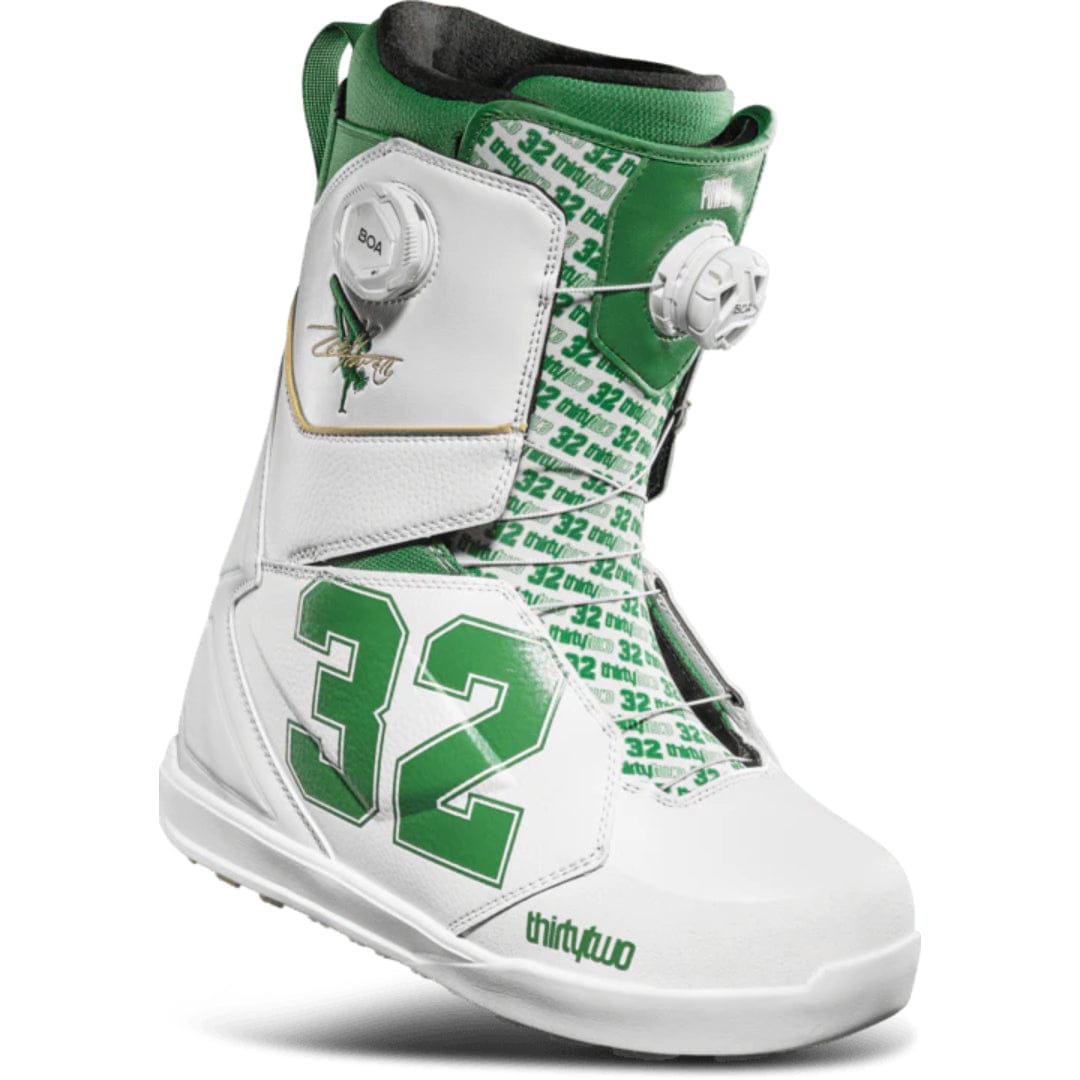 ThirtyTwo Lashed Double BOA® x Powell Snowboard Boots – White/Green THIRTYTWO