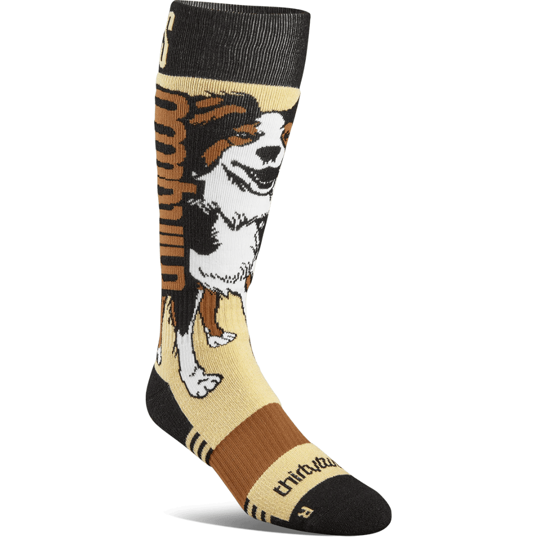 ThirtyTwo Men’s Signature Merino X Stevens Sock – Black/Brown THIRTYTWO