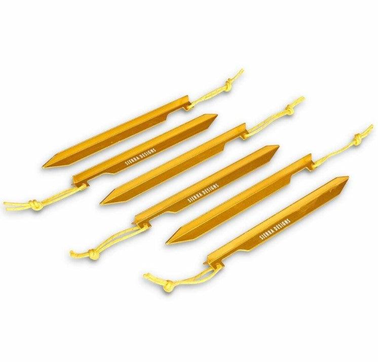 Sierra Designs FL-Stake Tent Stakes – Lightweight 6 Pack