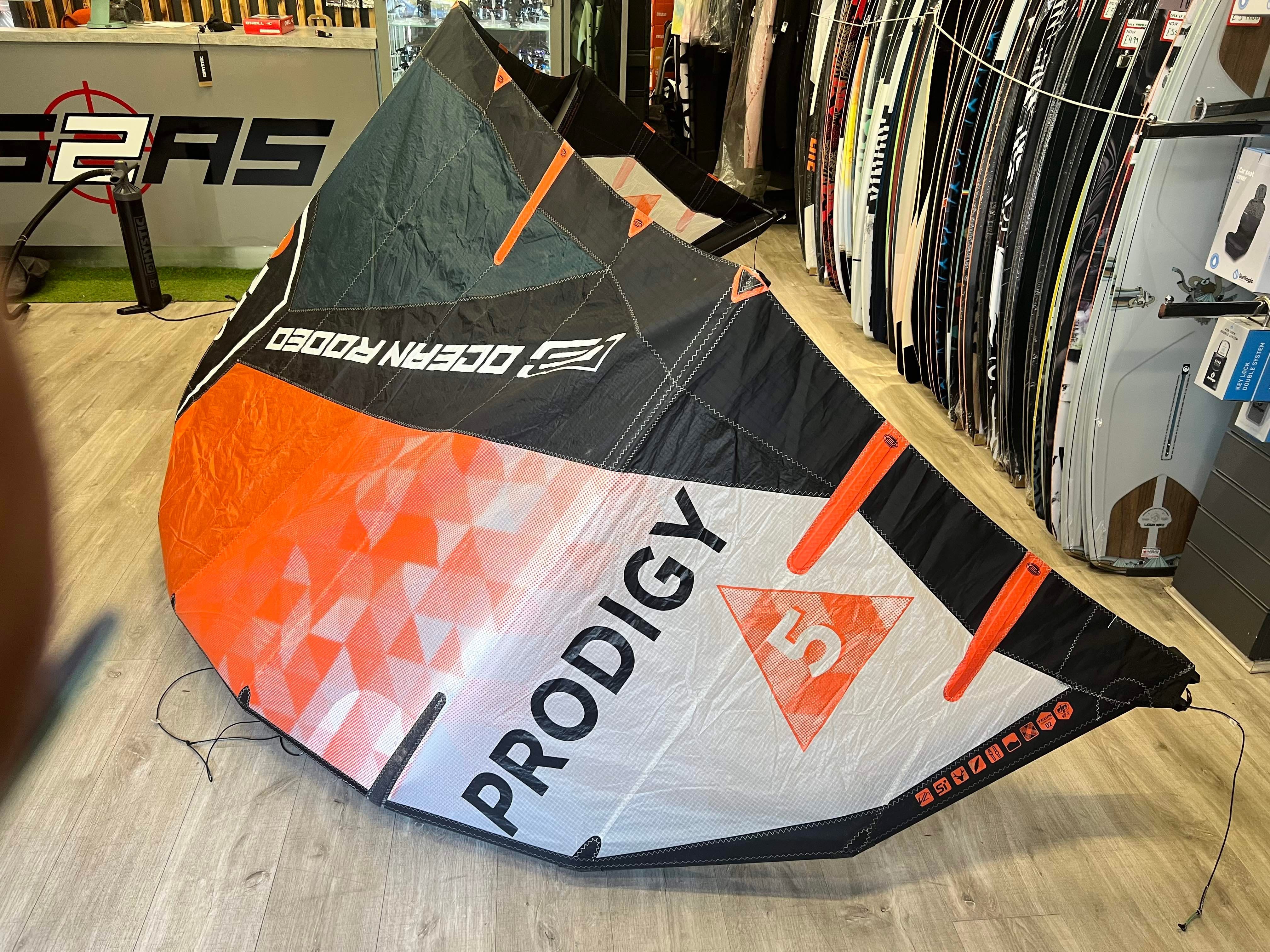 Used Ocean Rodeo Prodigy 5m kitesurfing kite (2019) OCEAN RODEO
