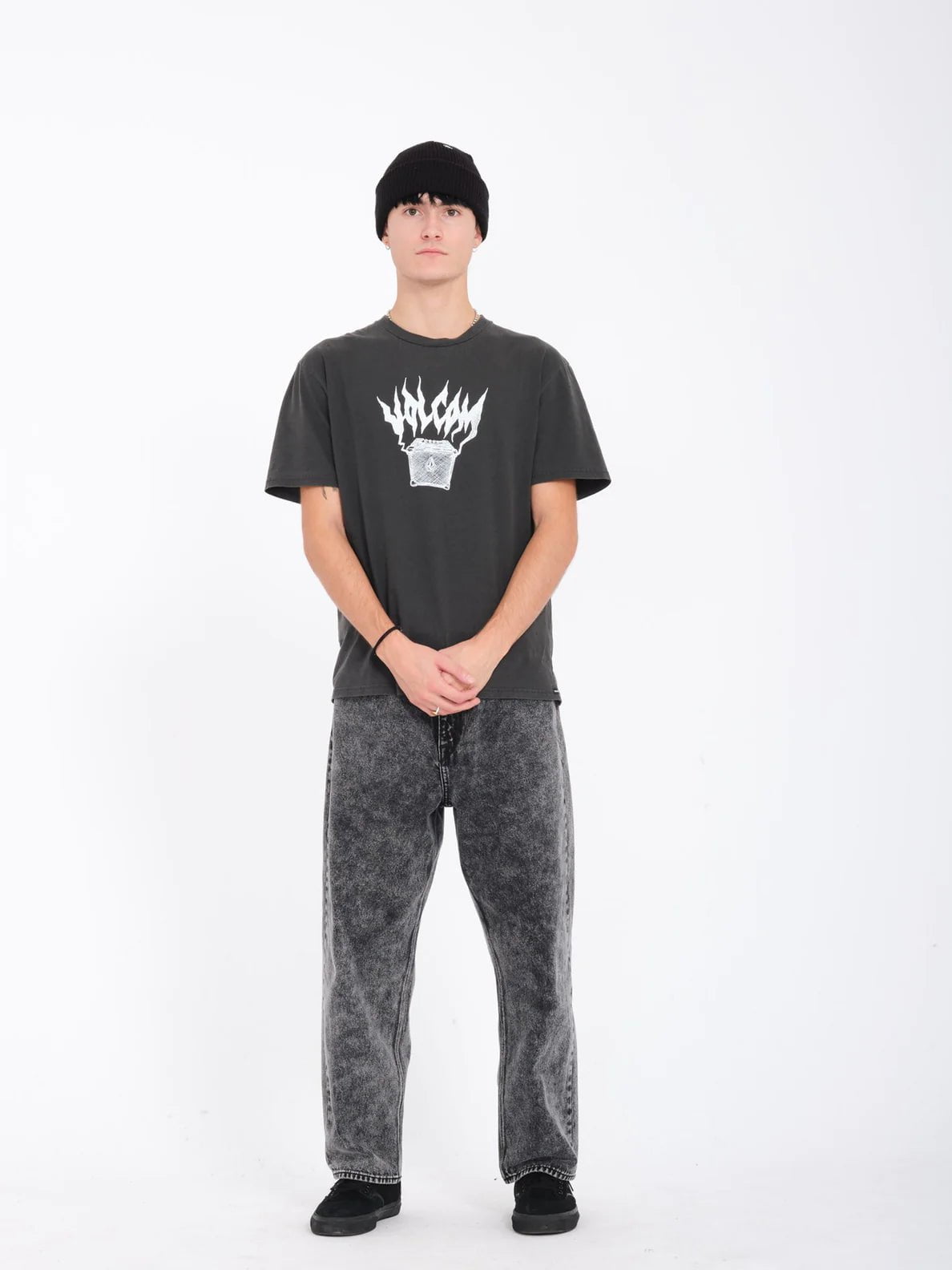 Volcom Amplified Stone PW Short Sleeve T - Shirt (Black) S2AS