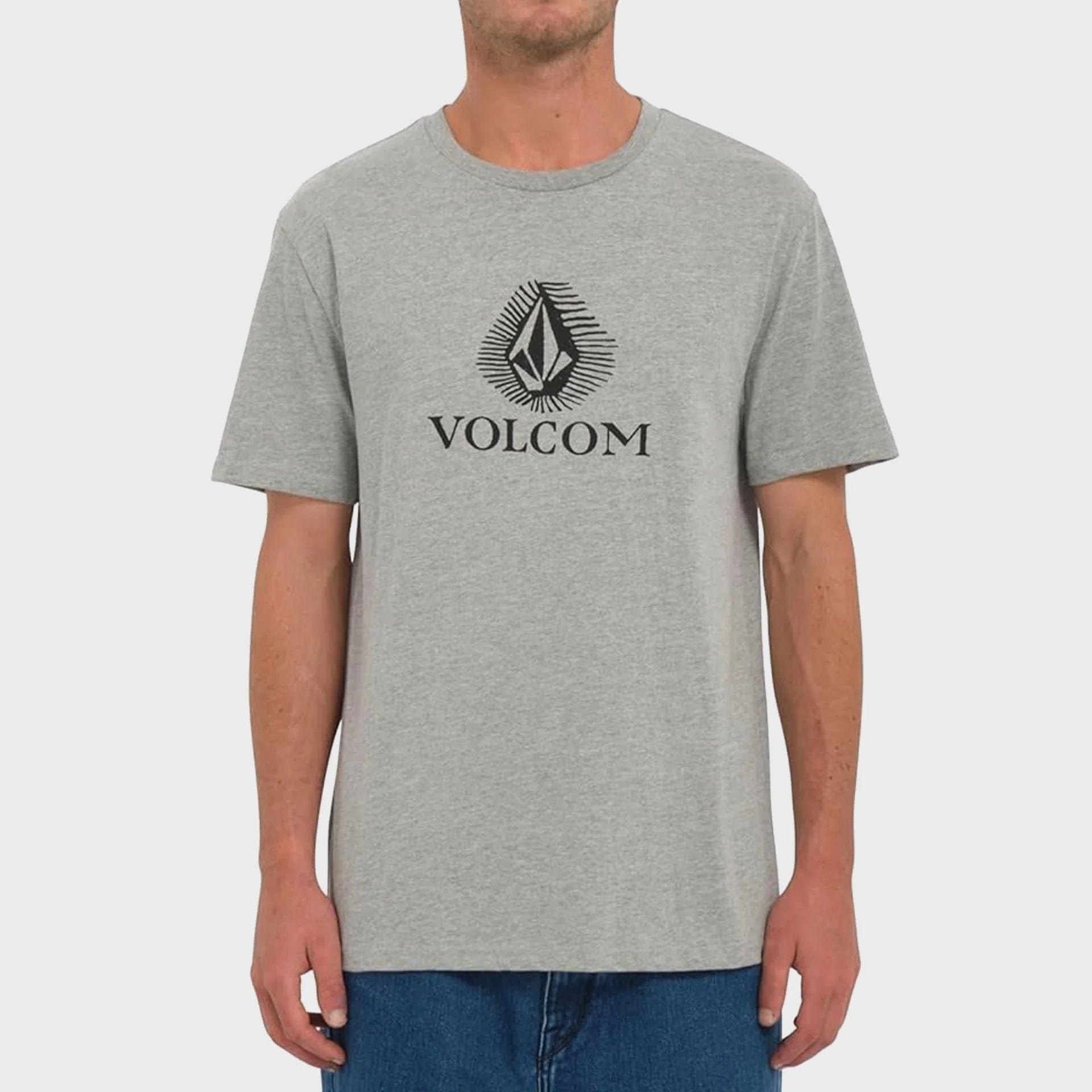 Volcom OffShore Stone HTH Short Sleeve T- Shirt (Heather Grey) S2AS