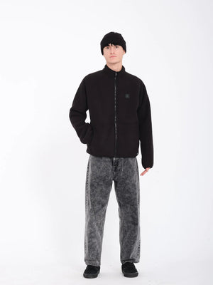 Volcom Runtime Grid Zip Sherpa fleece (Black) S2AS