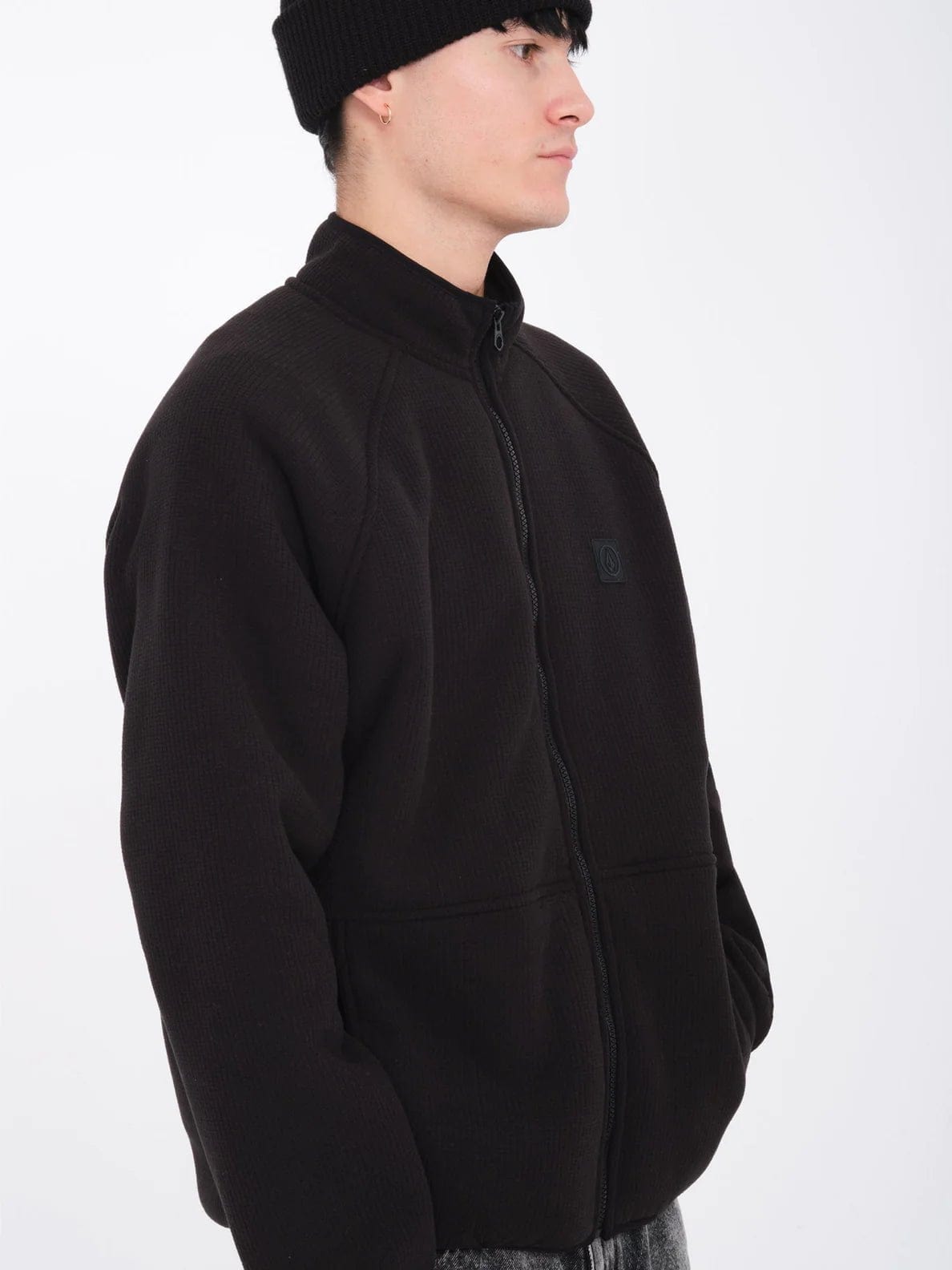 Volcom Runtime Grid Zip Sherpa fleece (Black) S2AS