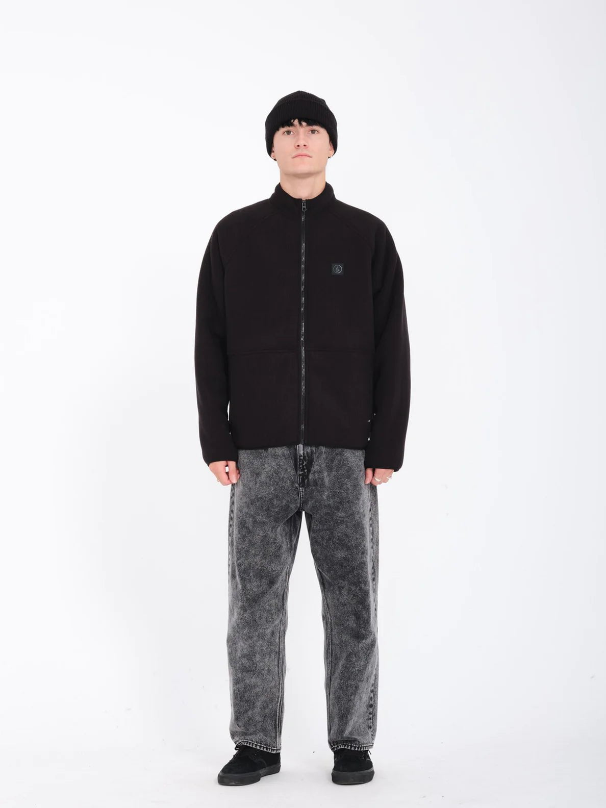 Volcom Runtime Grid Zip Sherpa fleece (Black) S2AS