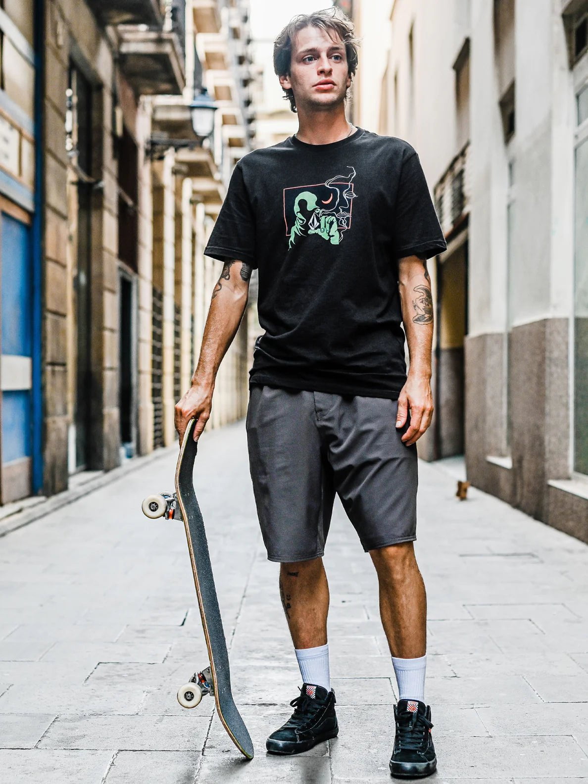 Volcom Skate Vitals Axel Short Sleeve T-Shirt (Black) S2AS