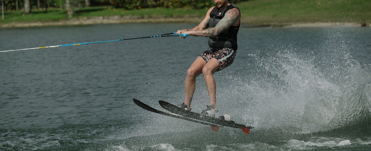 2027 Radar X-Caliber Combo Waterskis with Cruise Bindings - Mint / Black